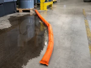 Tubo de desvio de arena en uso